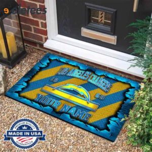 LA Chargers Custom Name Doormat FootBall Fan Gifts 3