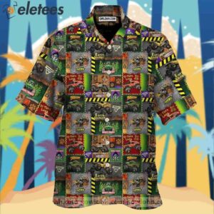Monster Truck Pattern Hawaiian Shirt