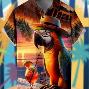 Mr. Parrot Tiki Vacation Hawaiian Shirt