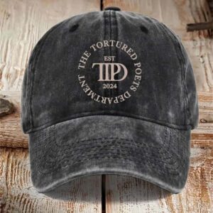 Music Album Inspired Letter Print Washed Hat