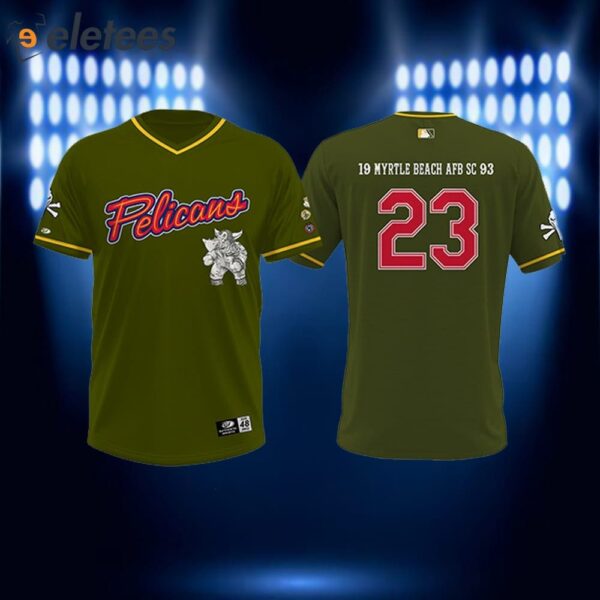 Myrtle Beach Pelicans Military Appreciation Night Jersey Giveaway 2024
