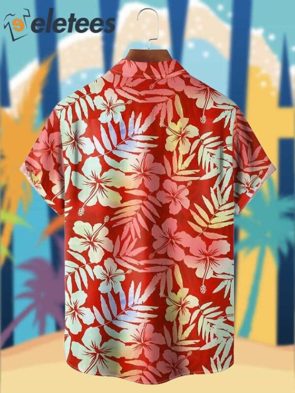 Ombre Tropical Plant Hawaiian Shirt