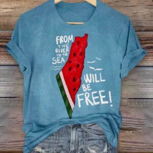 Palestine Watermelon From The River To The Sea Will Be Free T shirt