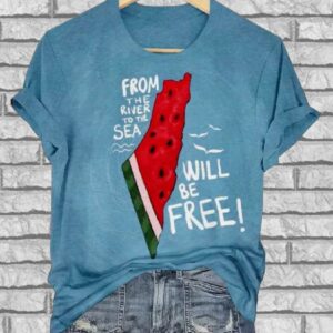 Palestine Watermelon From The River To The Sea Will Be Free T shirt1