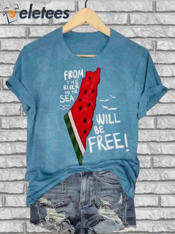 Palestine Watermelon From The River To The Sea Will Be Free T-shirt