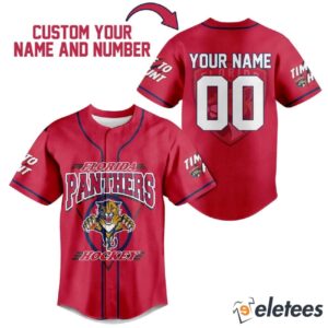 Panthers Time to Hunt Personalized Baseball Jersey