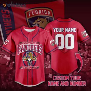 Panthers Time to Hunt Custom Name Baseball Jersey1