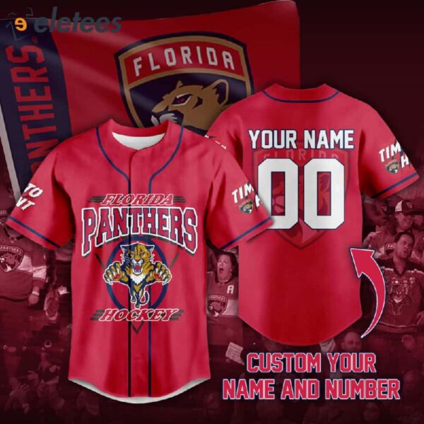Panthers Time to Hunt Personalized Baseball Jersey