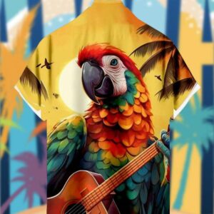 Parrot Playing Guitar Party Hawaiian Shirt1