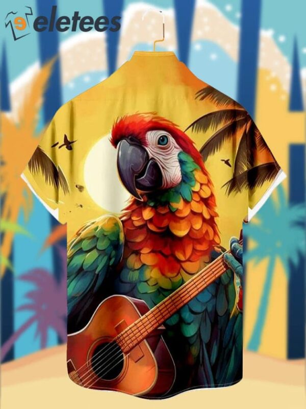 Parrot Playing Guitar Party Hawaiian Shirt