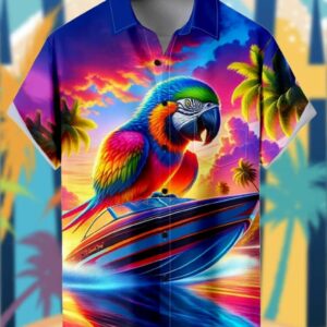 Parrot Surf Hawaiian Shirt