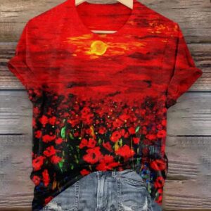 Peace Flowers Art Design Printed Shirt