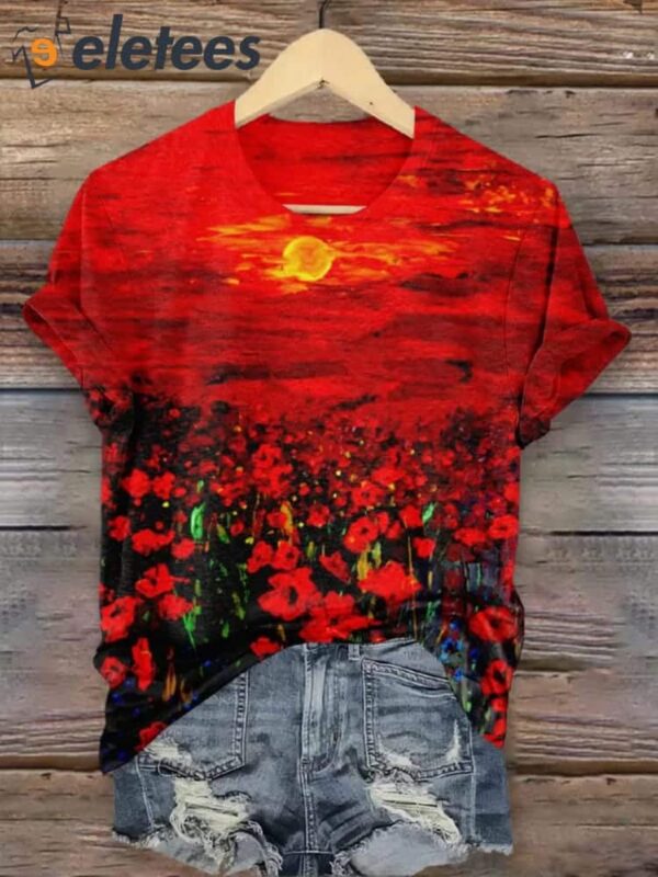 Peace Flowers Art Design Printed Shirt