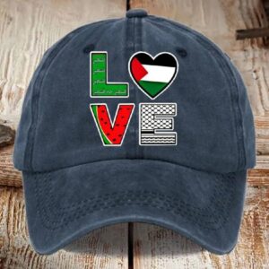 Peace Freedom Love Art Design Printed Hat1