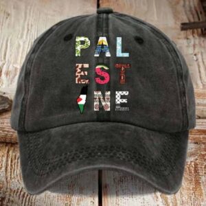 Peace Freedom Palestine Art Design Printed Hat