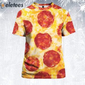 Pepperoni Pizza Costume All Over Adult Shirt