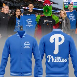 Phillies Never Fightin Alone Mental Health Awareness Month Bomber Jacket