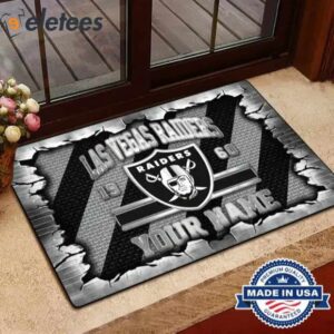 Raiders Custom Name Doormat FootBall Fan Gifts