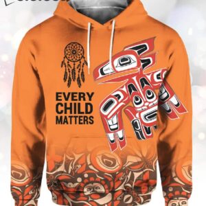 Raven Haida Art Every Child Matters Orange Day Hoodie