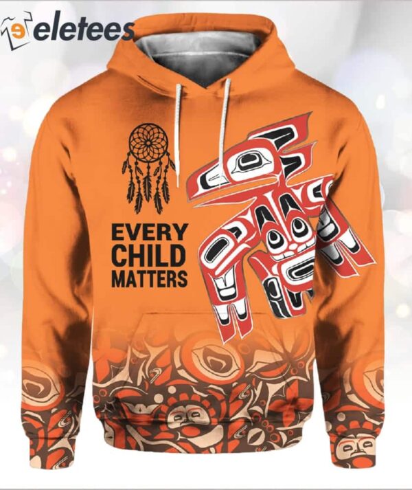 Raven Haida Art Every Child Matters Orange Day Hoodie
