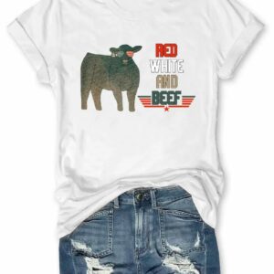 Red White And Beef Cattle T-shirt