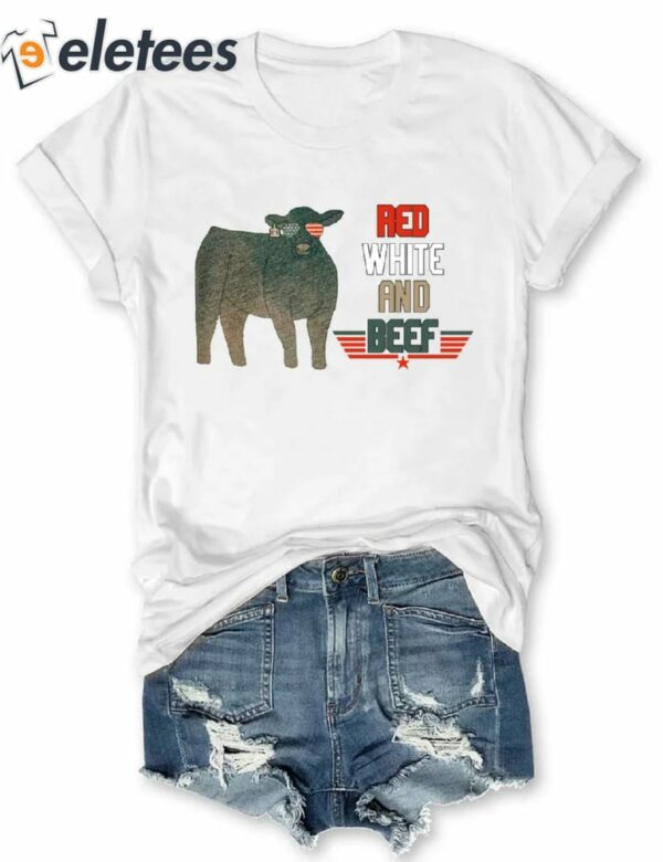 Red White And Beef Cattle T-shirt