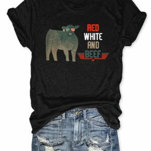 Red White And Beef Cattle T shirt 2