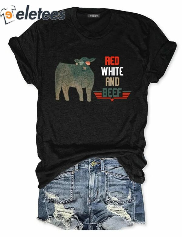 Red White And Beef Cattle T-shirt