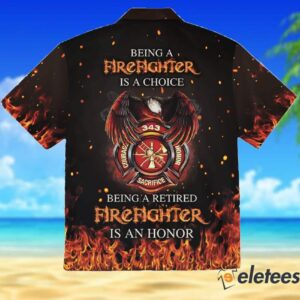 Retired Firefighter Hawaiian Shirt 2
