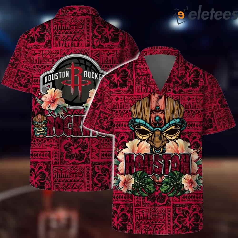 Rockets Aloha Tiki Pattern Hawaiian Set