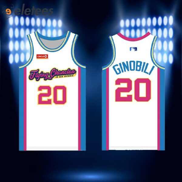 San Antonio Missions Manu Ginobili White Flying Chanclas Basketball Jersey Giveaway 2024