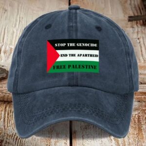 Stop The Genocide End The Aparteid Free Palestine Hat