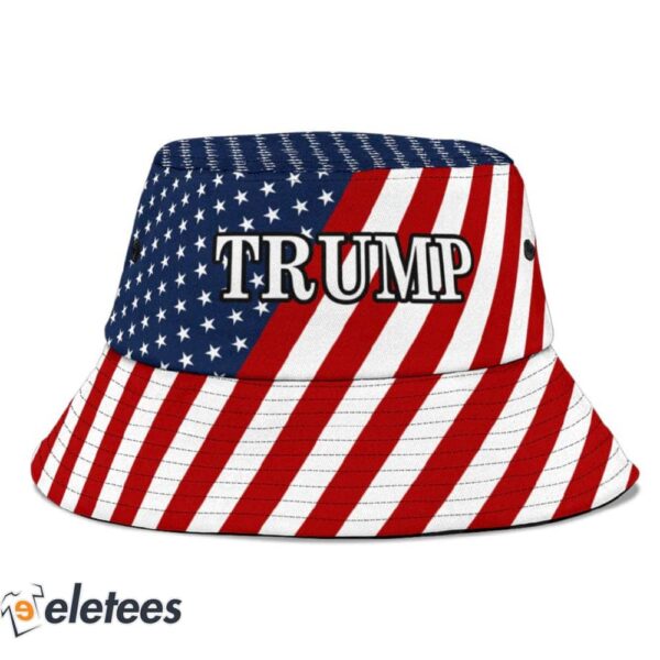 TRUMP USA FLAG BUCKET HAT