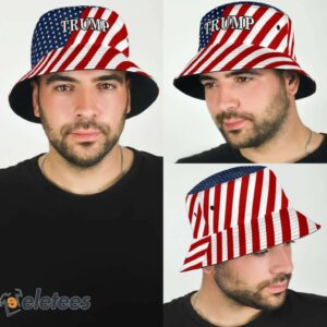 TRUMP USA FLAG BUCKET HAT 2