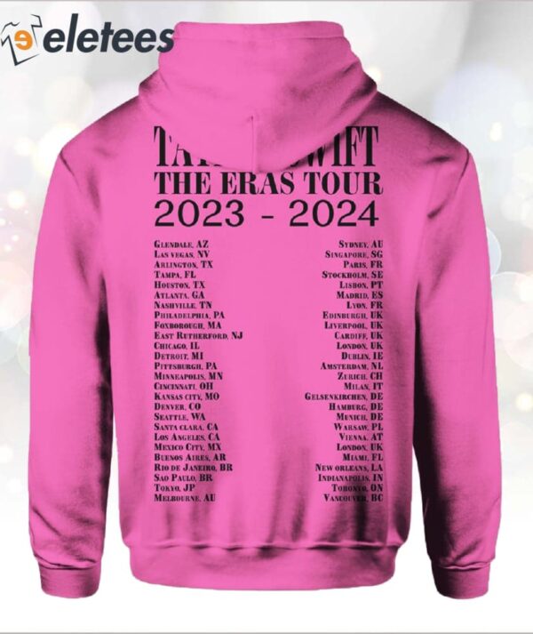 Taylor The Eras Tour 2023-2024 Pink Hoodie