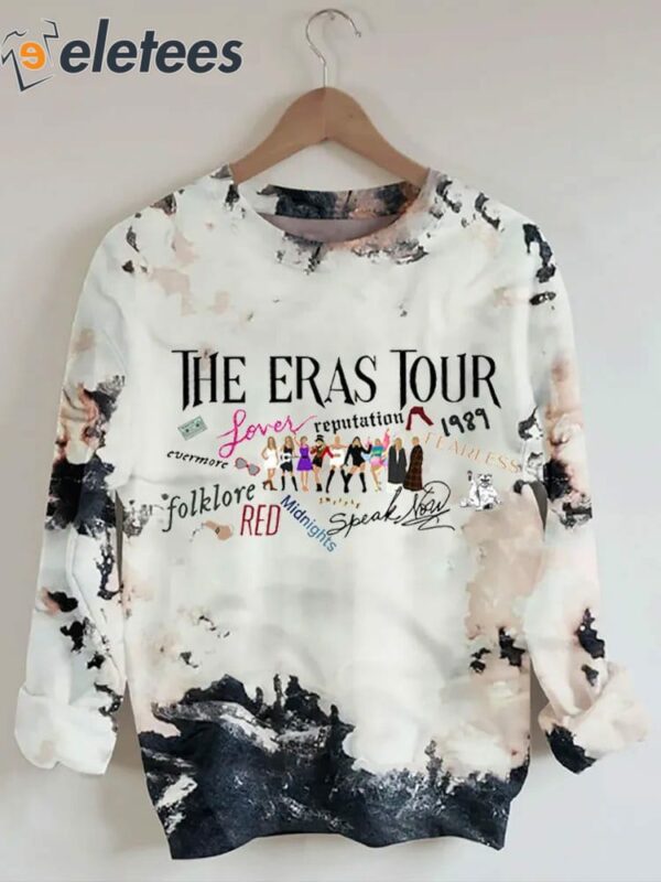 Taylor The Eras Tour Album Inspiration Leisure Print Sweatshirt