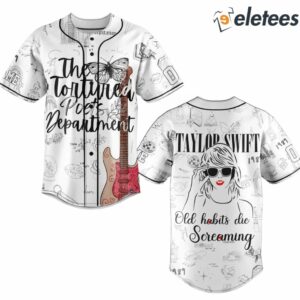 Taylor The Tortured Poets Department Old Habits Die Screaming Baseball Jersey1