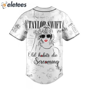 Taylor The Tortured Poets Department Old Habits Die Screaming Baseball Jersey3