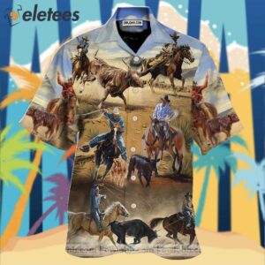 Team Poping Rodeo Horse Hawaiian Shirt