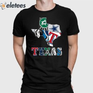 Texas Maps Sports Teams Shirt
