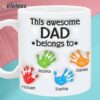 This Awesome Dad Belongs To Custom 3D Inflated Effect Printed Mug