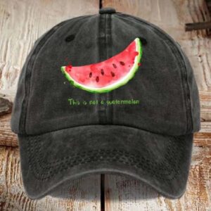 This Is Not A Watermelon Art Design Printed Hat