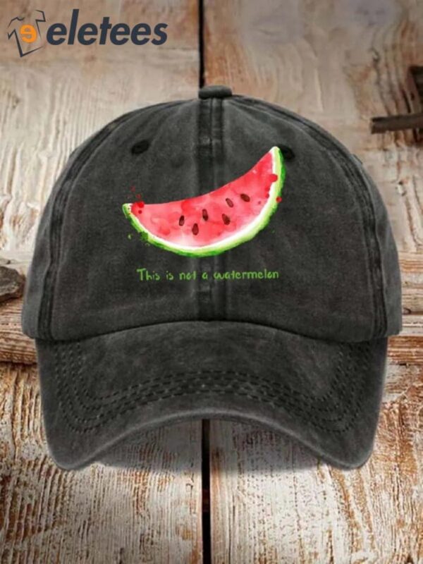 This Is Not A Watermelon Art Design Printed Hat