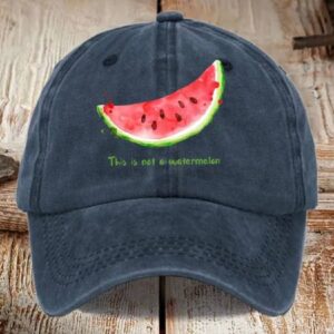 This Is Not A Watermelon Art Design Printed Hat1