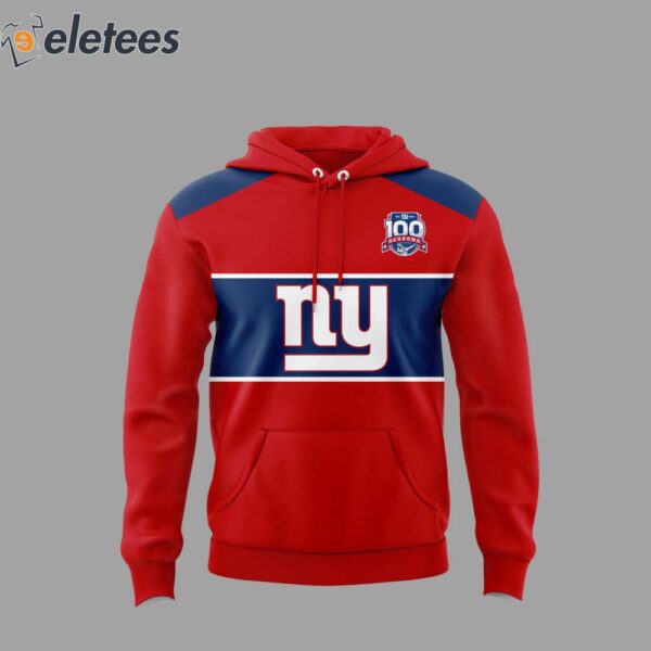 Throwback Century Red Hoodie NY Giants
