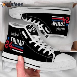 Trump 2024 Take America Back Fan High Top Canvas Shoes1