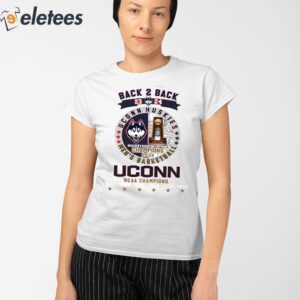 Uconn Huskies Back 2 Back Mens Basketball National Champions 2024 Shirt 2