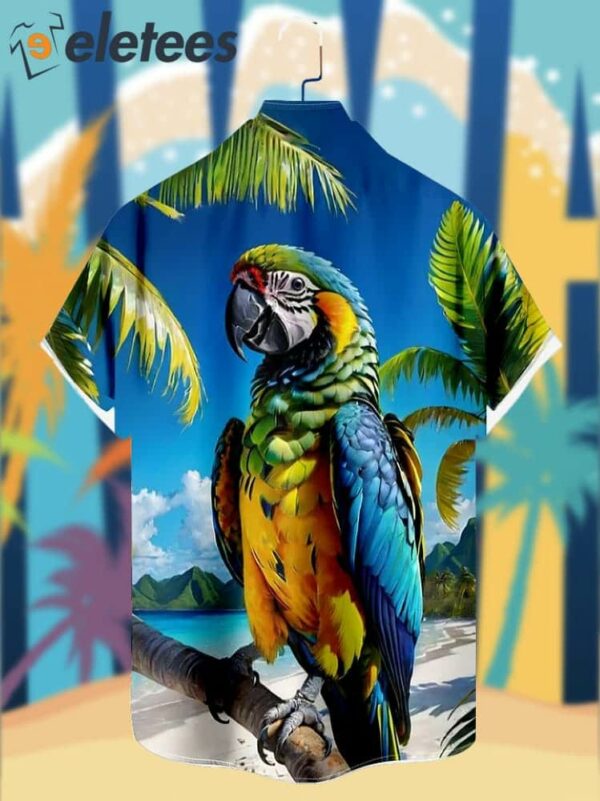 Vacation Parrot Pattern Hawaiian Shirt