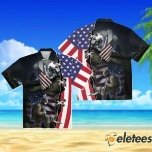 Veteran USA Flag Hawaiian Shirt 3