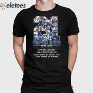 Vontae Davis 1988-2024 Colts Thank You For The Memories Shirt